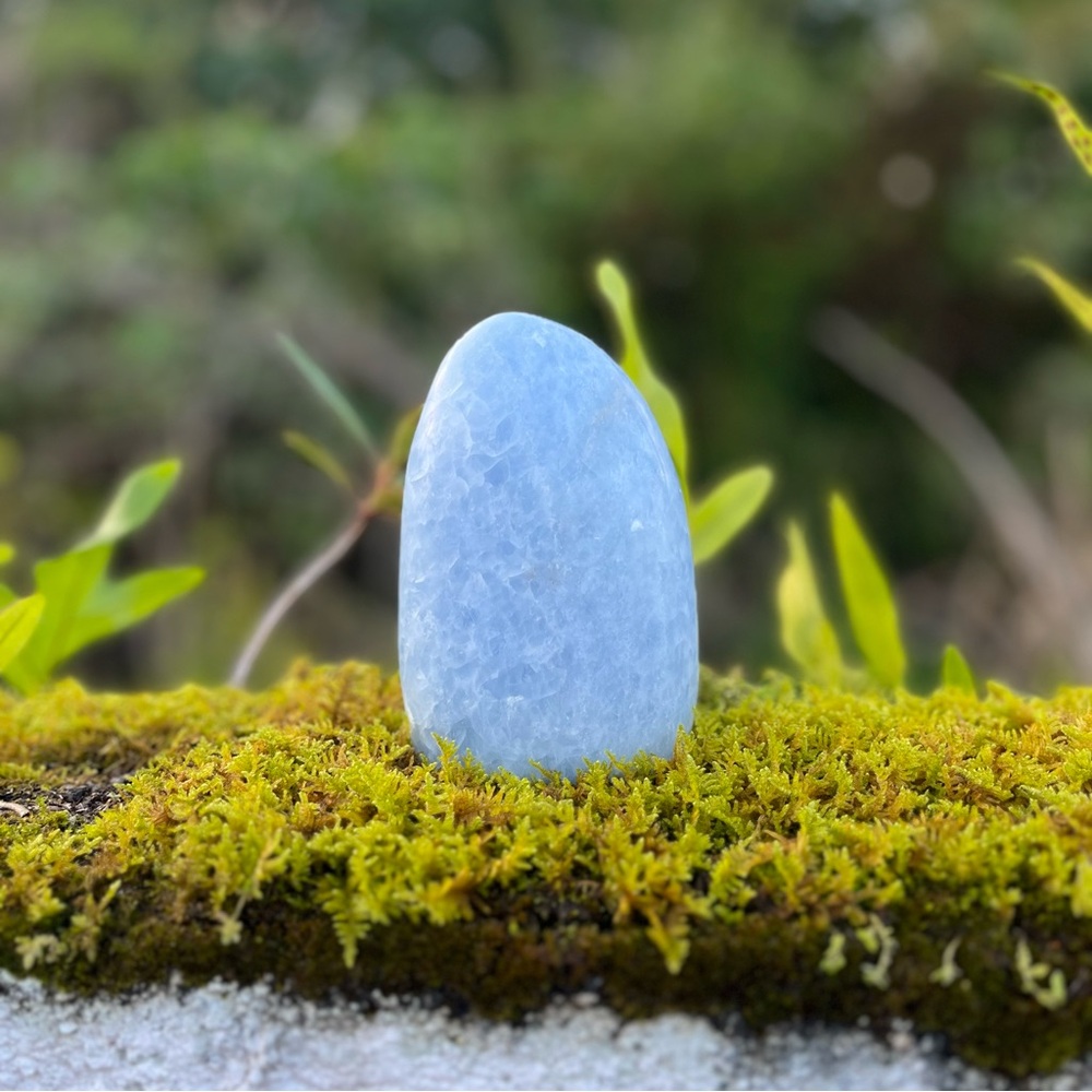 Blue Calcite Standing Freeform Crystal